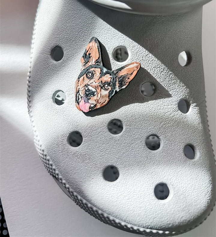 Custom Pet Shoe Charm, Pet Croc Charm, Dog Shoe Charm, Cat Charm