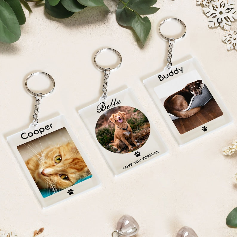 Custom Pet Memorial Keychain Pet Keepsake Memorial Gift