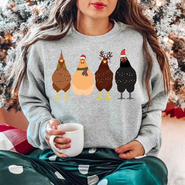 Chicken Farm Animals Ver2 Christmas Sweatshirt