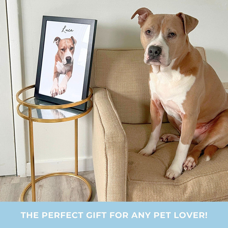 Custom Pet Portraits Using Pet Photo Pet Canvas Wall Art