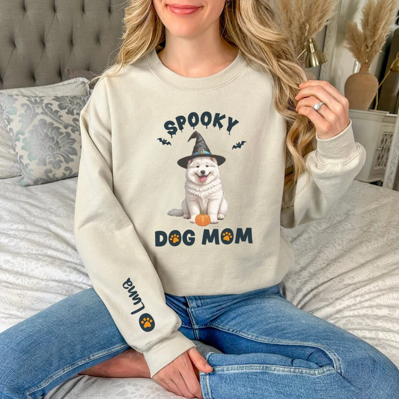 Halloween Dog Mom Dog Dad Custom Pet Printing Shirt Hoodie Sweatshirt