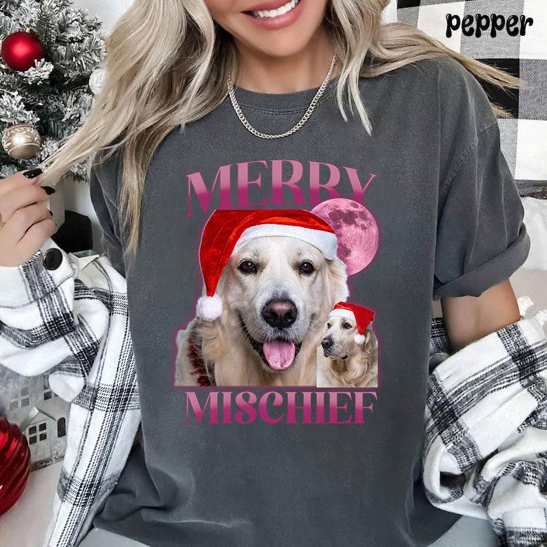 Merry Christmas Custom Bootleg Dog Tee Sweatshirt, Xmas T Shirt Hoodie