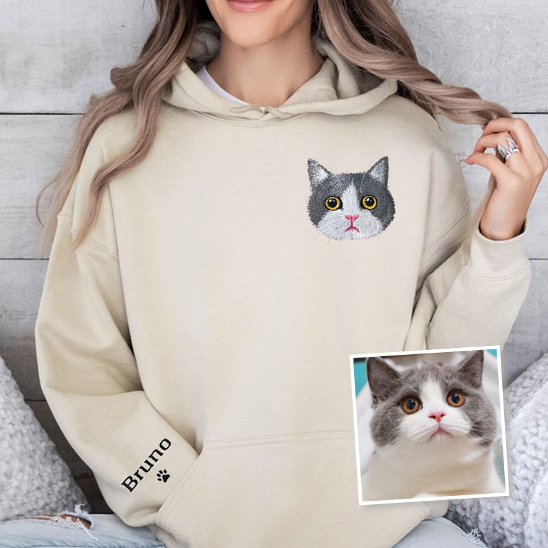 Brazilian Shorthair Cat Lover Custom Embroidered Sweatshirt Hoodie T-shirt