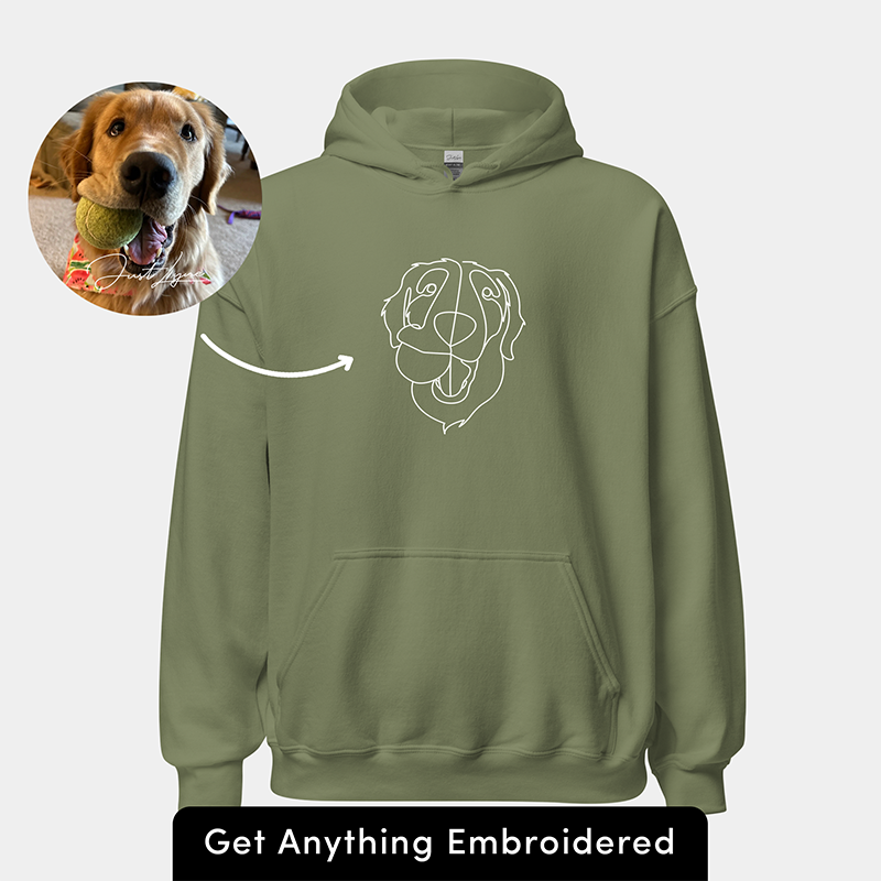 Custom Pet Photo Embroidered Sweatshirt