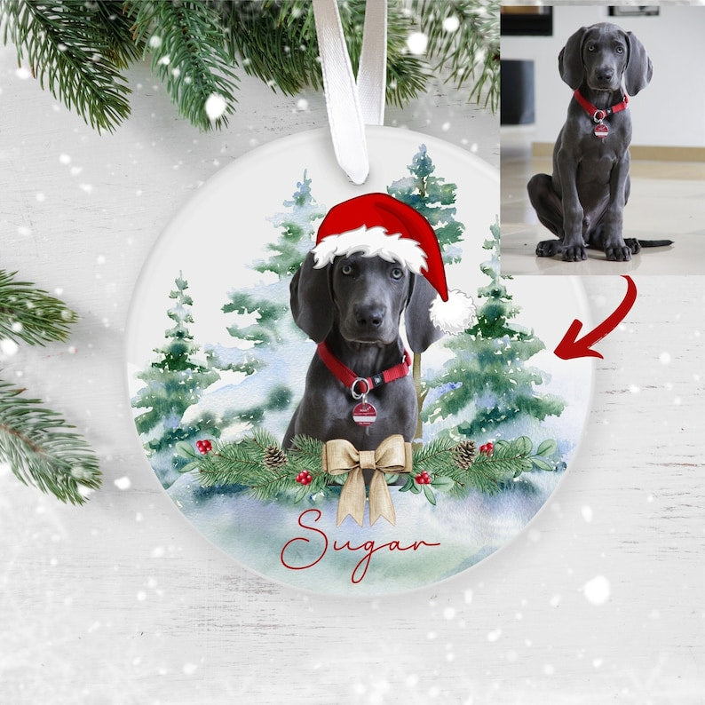 Custom Dog Christmas Ornament, Personalised Christmas Ornament