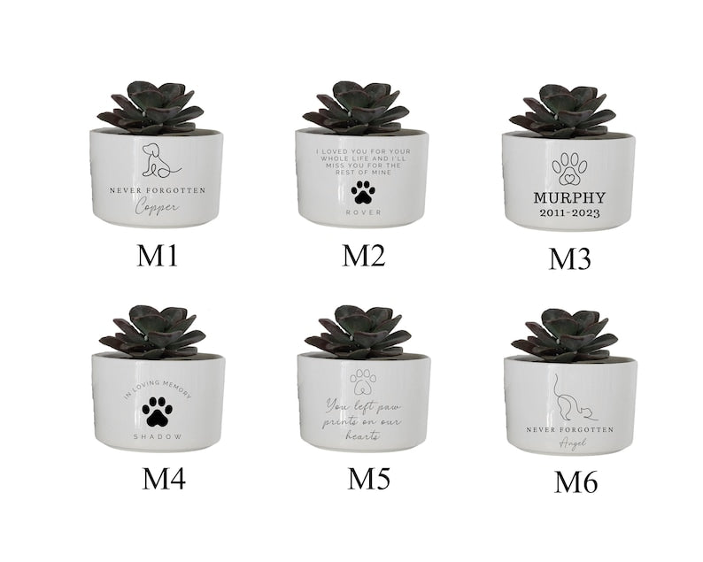 Memorial Planter, Remembrance gift, Pet Memorial gift, Loss of Pet, Custom fFlower Pot, Never Forgotten