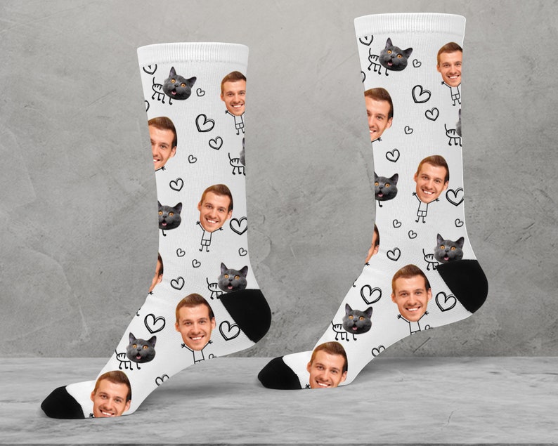 Custom Face Socks, Dog Dad Picture Socks, Father's Day Gifts