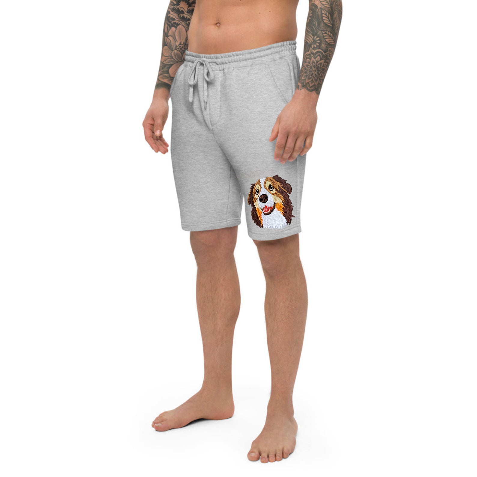 Custom Embroidered Pet Portrait Sweat Shorts Jogging Shorts