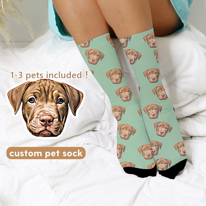 Custom Pet Photo Socks Personalized Pet Socks