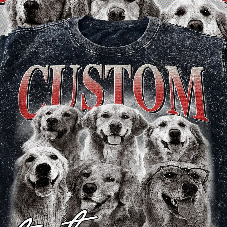 Custom Vintage Pet Unisex Shirt 90s Style Dog T shirt Hoodie Sweatshirt