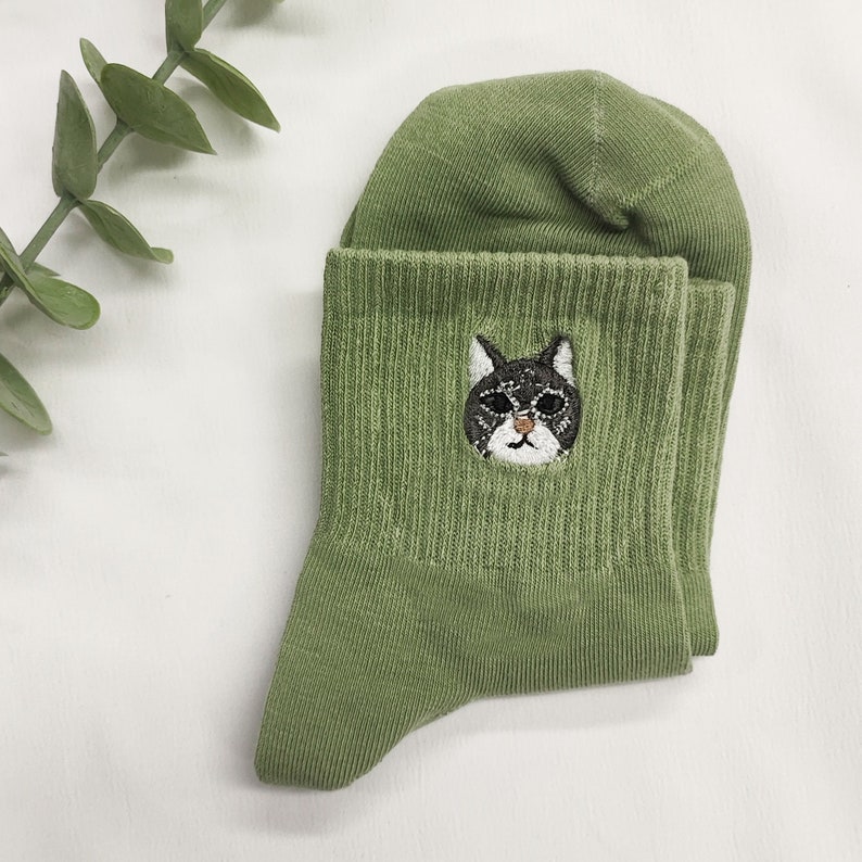 Custom Pet Dog Cat Embroidered Socks