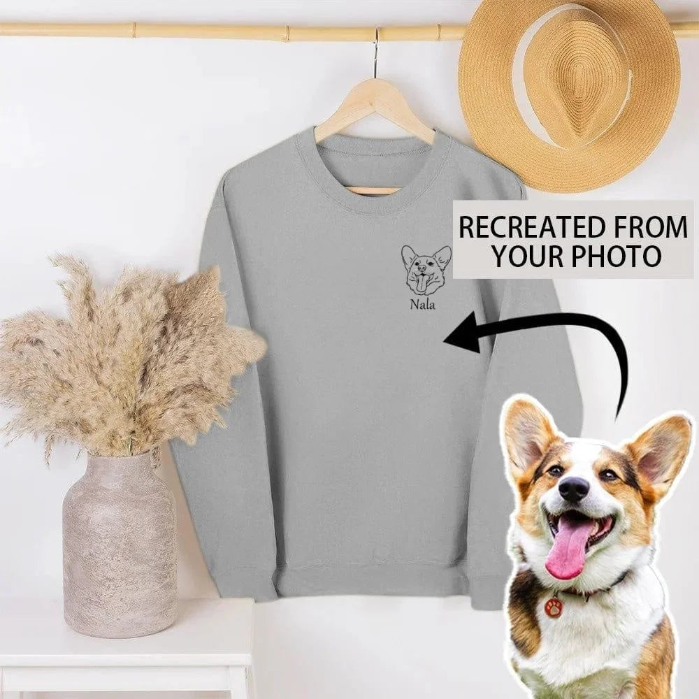 Custom Pet Face Printing Sweatshirt