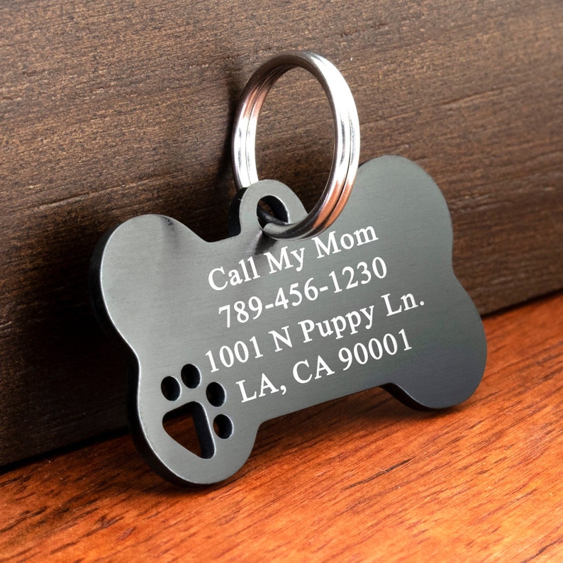 Custom Dog Tag, Personalized Engraved Dog Name Tag