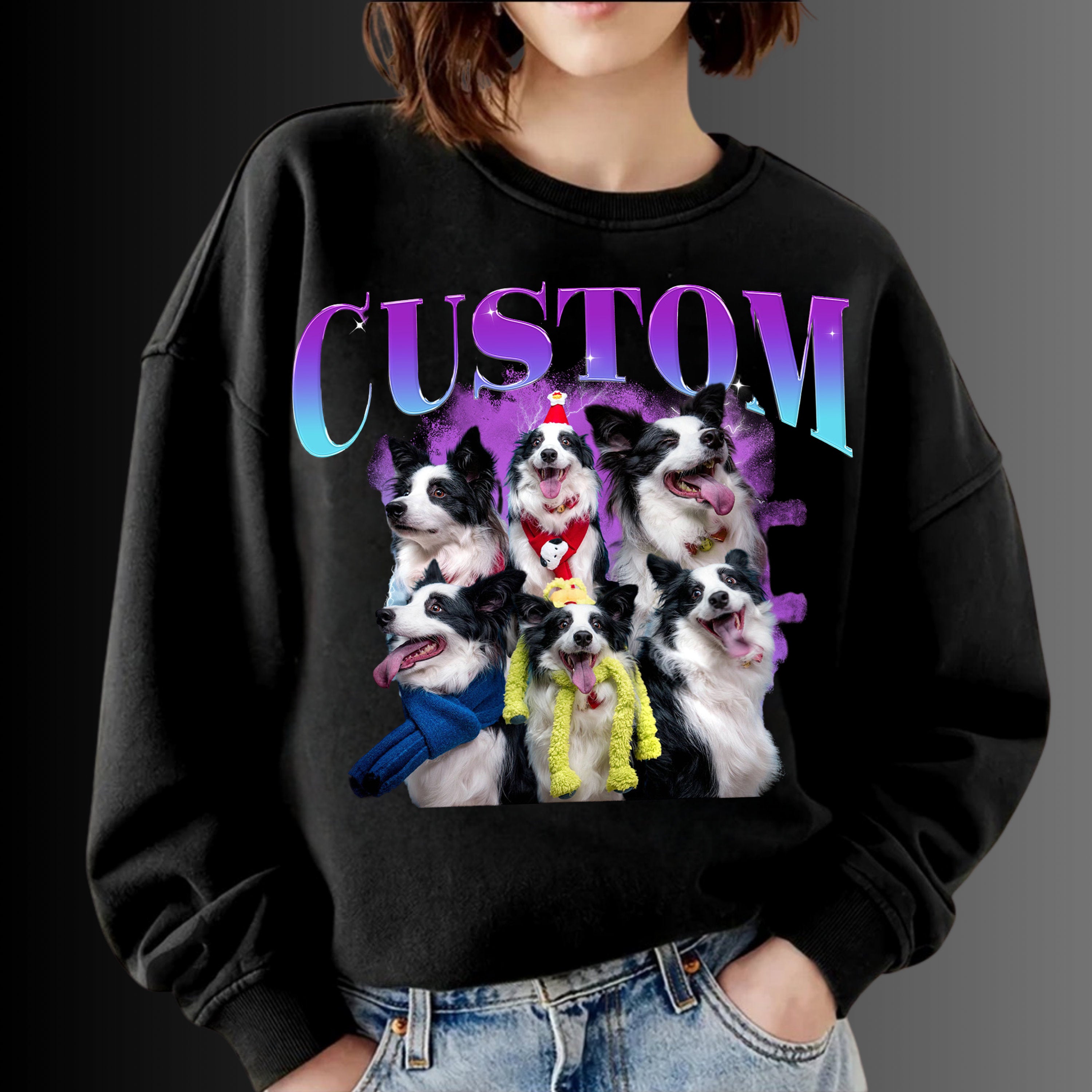 Custom Pet Photo Vintage Shirts, Retro Shirt, 90s T-Shirt Sweatshirt Hoodie