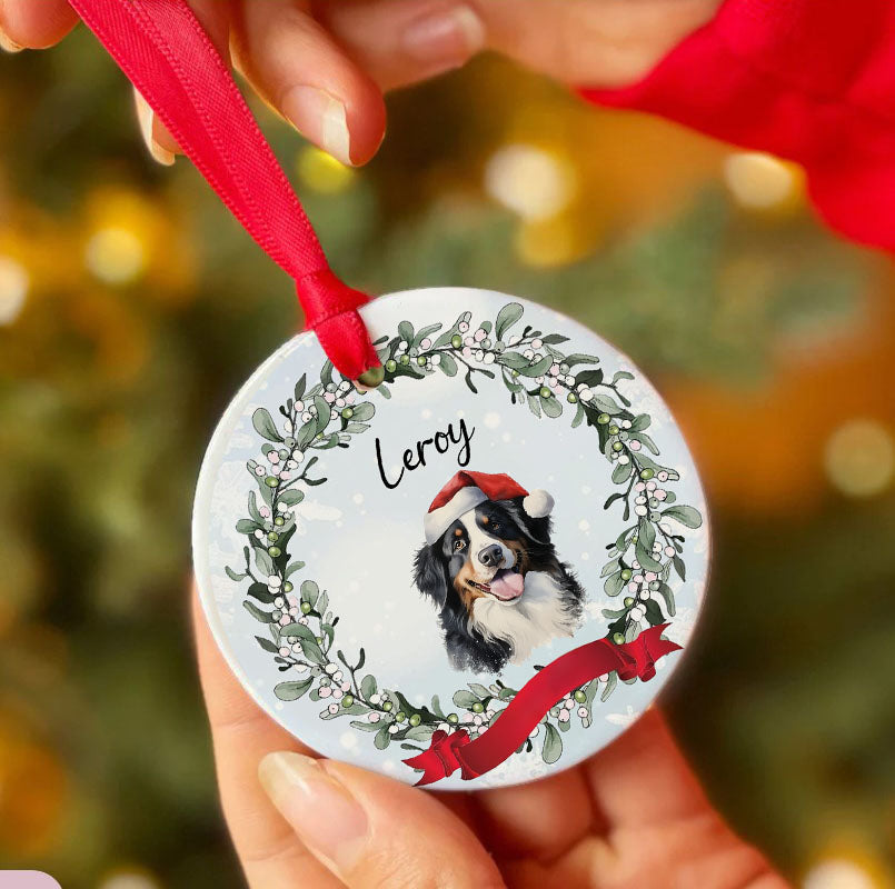 Personalized Pet Christmas Custom Ceramic Ornament