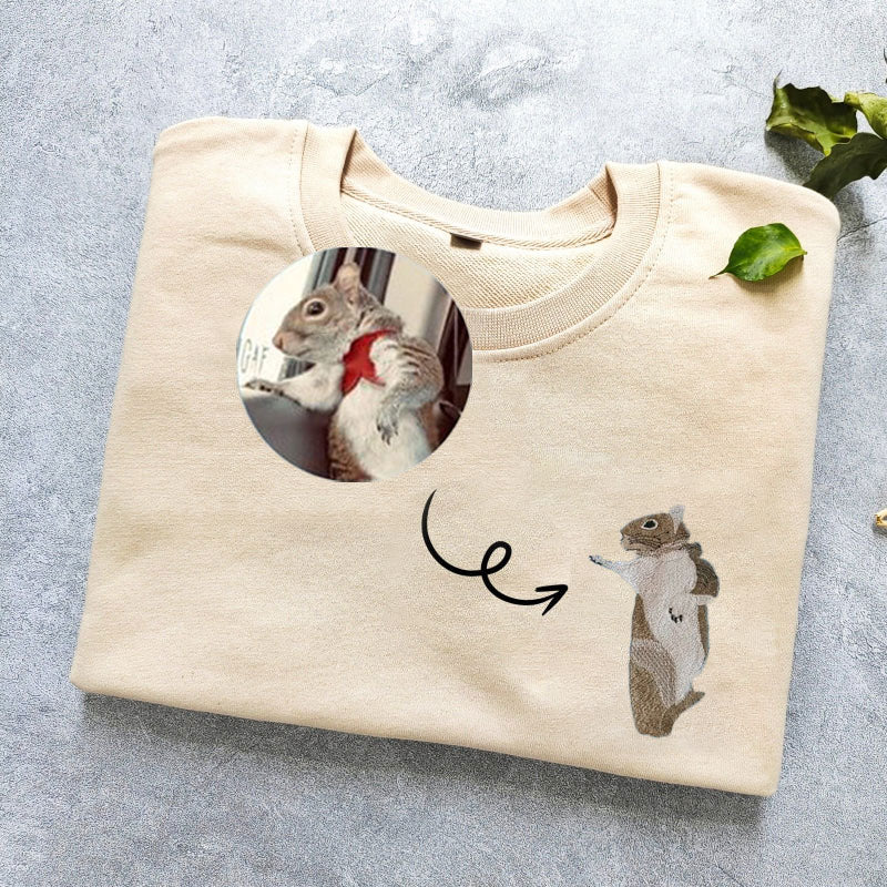 Custom Pet Portrait Crewneck Hoodie