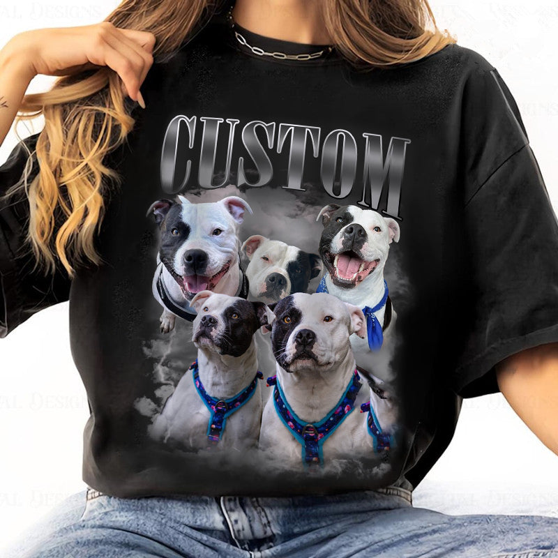 Personalised Bootleg T shirt, Viral 90s Style Dog T shirt Hoodie Sweatshirt