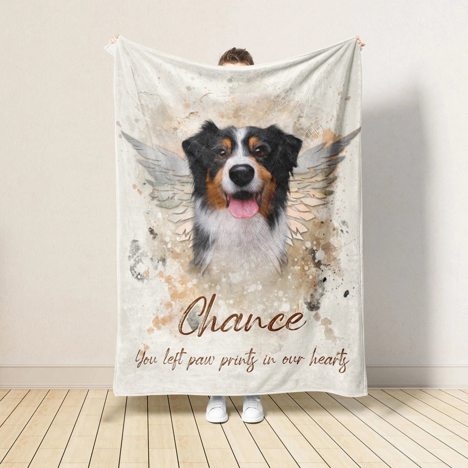 Personalized Pet Memorial Blanket with Photo