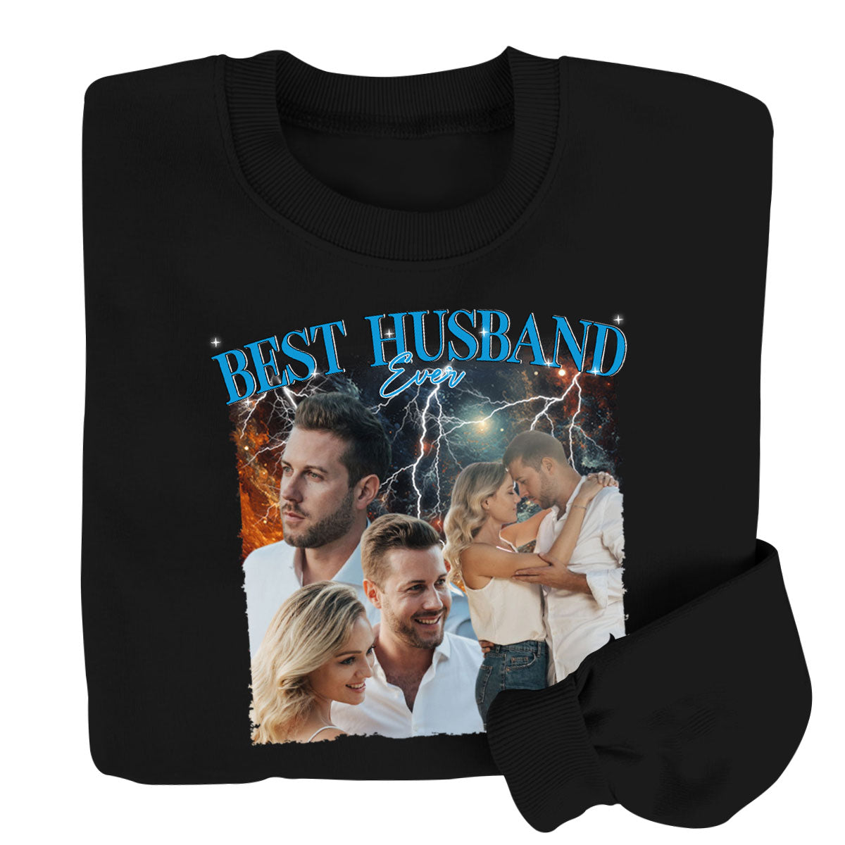 Best Husband Ever Custom Photo Bootleg - Personalized Apparel - Anniversary, Funny, Birthday Gift For Husband