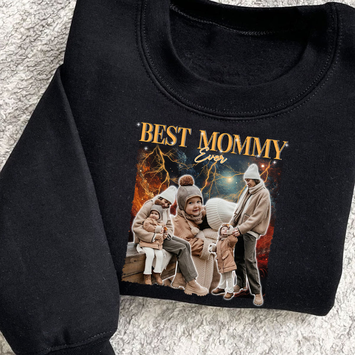 Best Mom Ever Custom Photo Bootleg - Personalized Apparel - Gift For Mother, Mother's Day, Birthday Gift