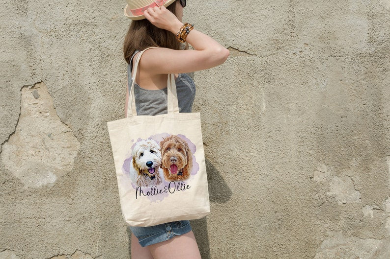 Custom Pet Tote Bag Personalized Pet Handbag Custom Dog Lover Gift