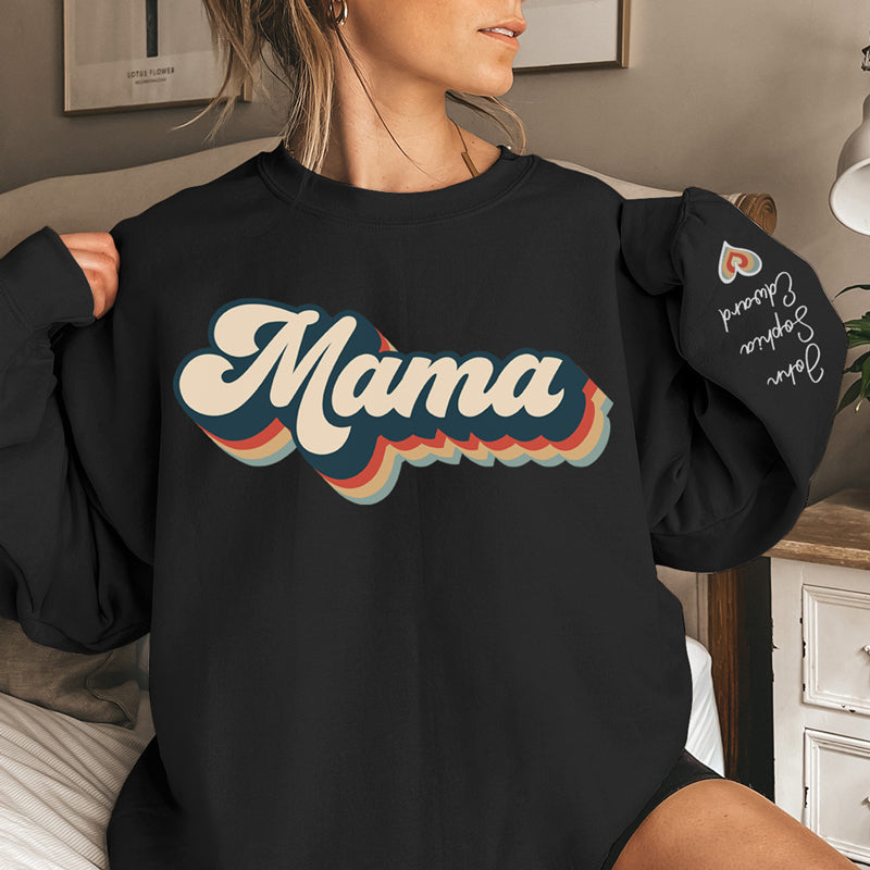 My Kids Call Me Mama Vintage Style - Family Personalized Custom Unisex Sweatshirt