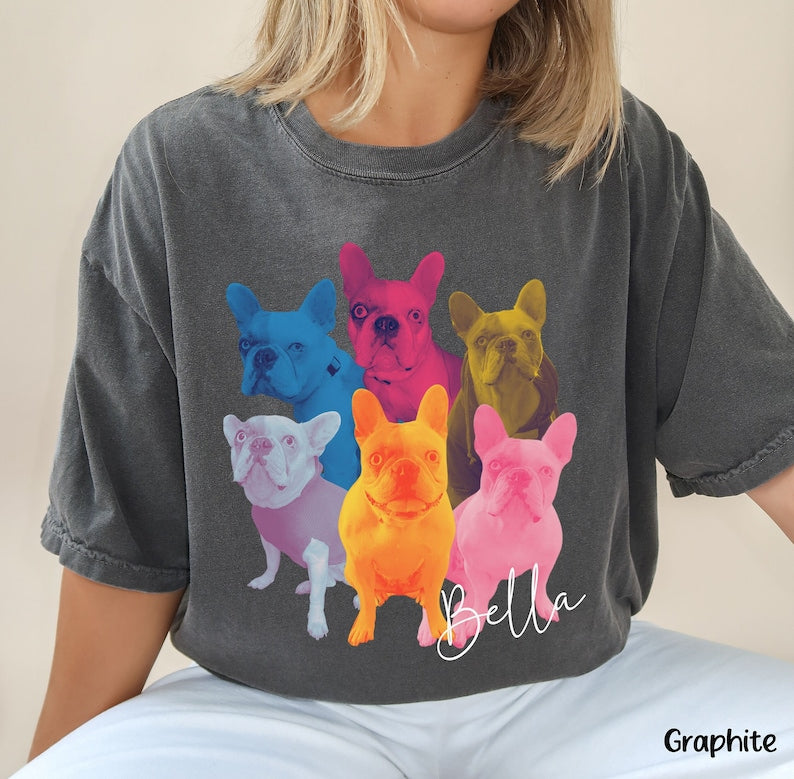 Custom Pet Portrait Shirt, Vintage Pet Photo Shirt, Nostalgic Dog Portrait Tee Hoodie Sweatshirt