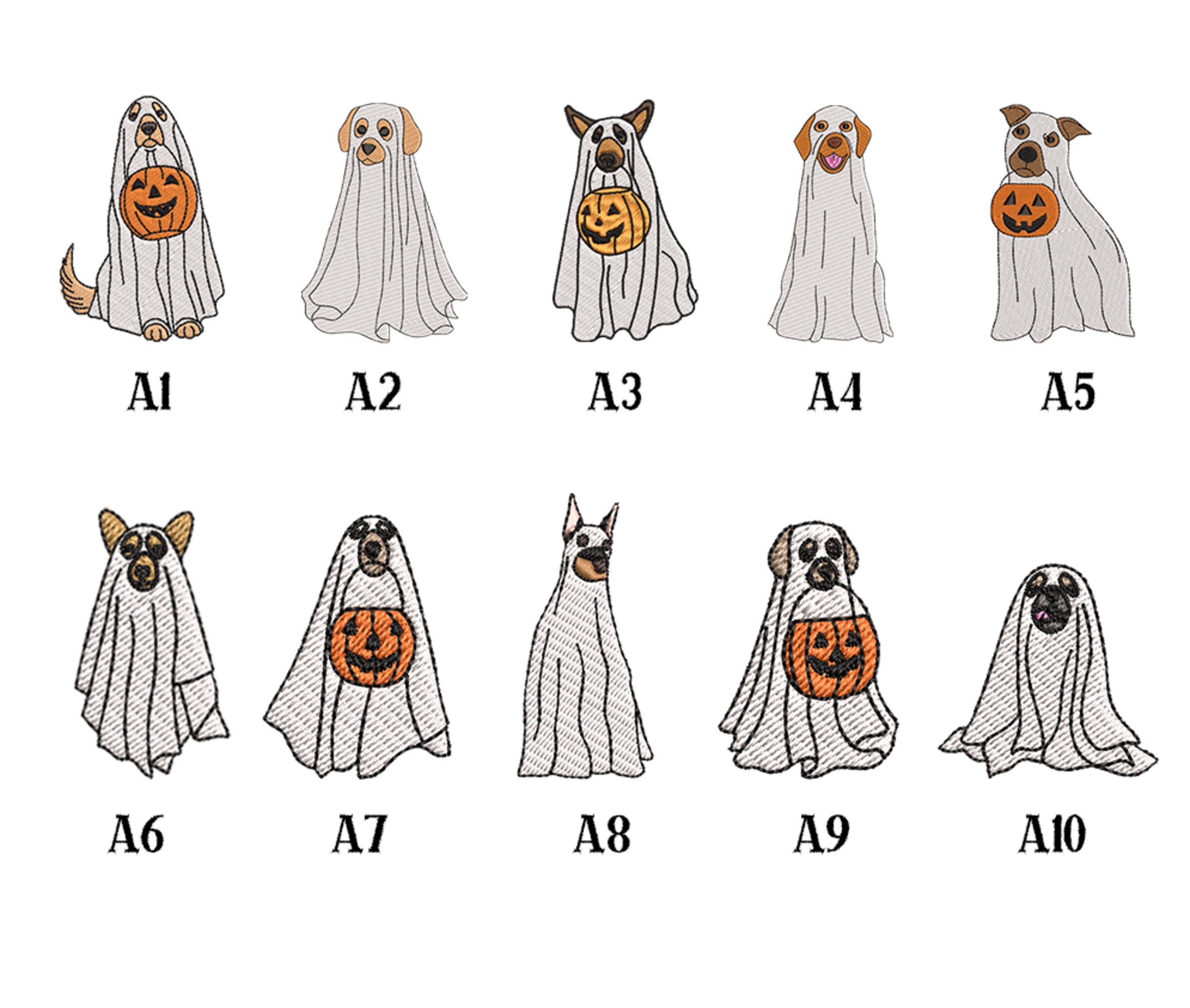 Embroidered Custom Ghost Sweatshirt Halloween Personalize Dog Sweatshirt Ghost Dog Shirt Fall Sweatshirt