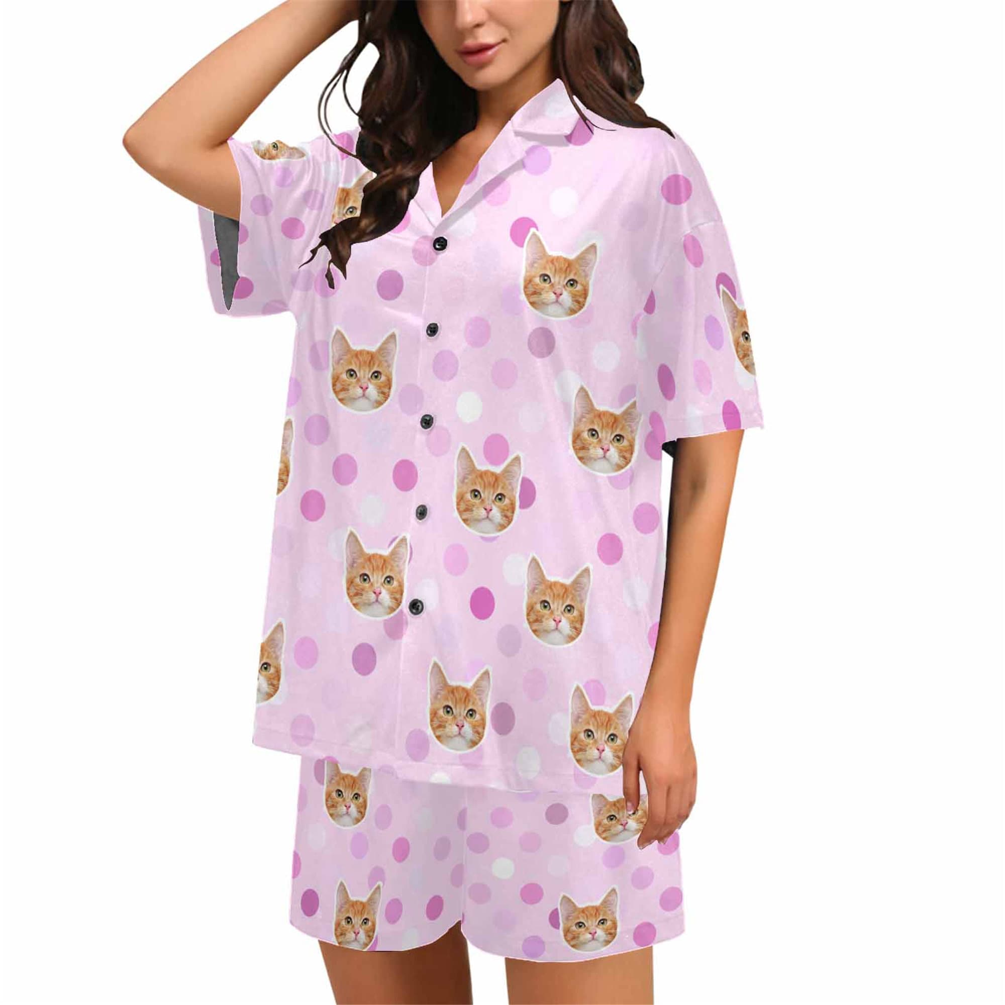 Personalized Photo Pajama Women Men Pajamas with Pet Face