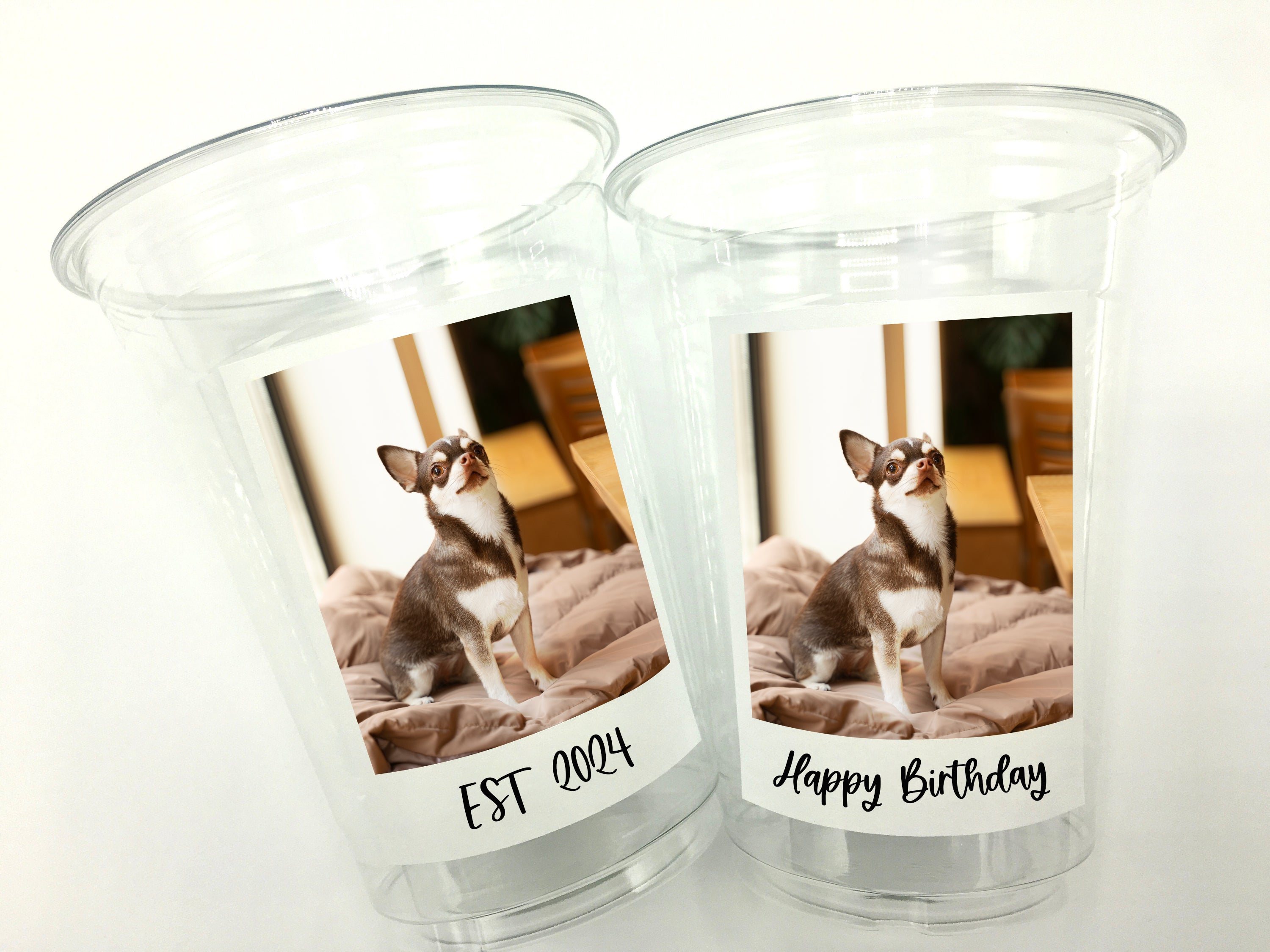 Custom Plastic Cups With Your Photos Personalized Birthday Party Decorations