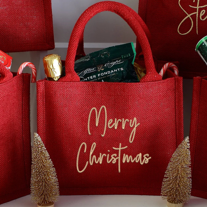 Merry Christmas Embroidery Gift Bag