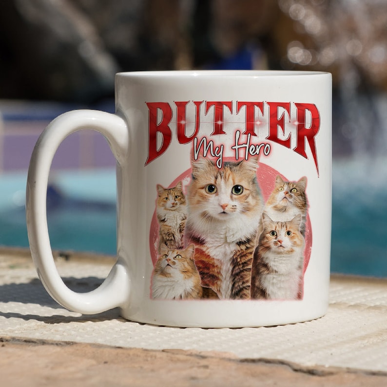 Custom Pet Face Vintage Mug Custom Pet Photo Coffee Mug