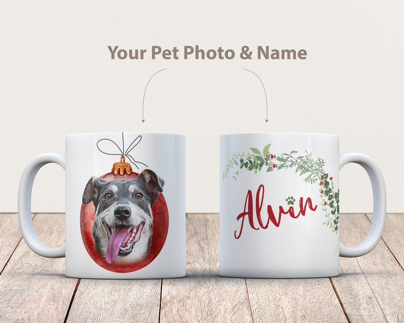 Christmas Pet Coffee Mug - Dog Photo Mug - Dog Lover Coffee Mug - Pet Coffee Mug