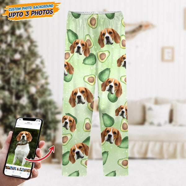 Custom Photo Tie Dye Background Dog Pajamas Set