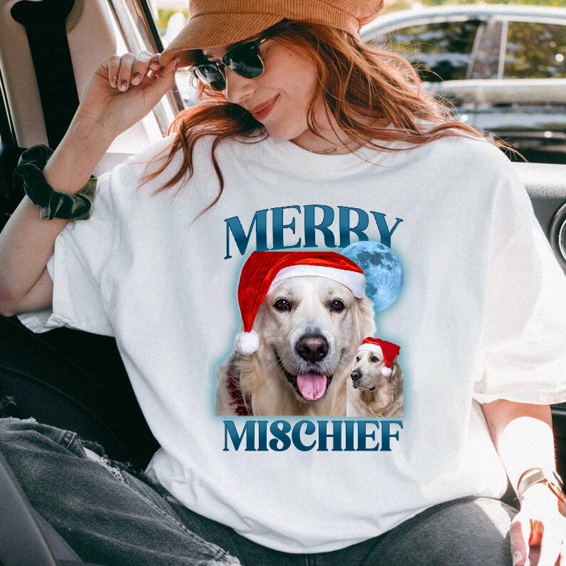 Merry Christmas Custom Bootleg Dog Tee Sweatshirt, Xmas T Shirt Hoodie