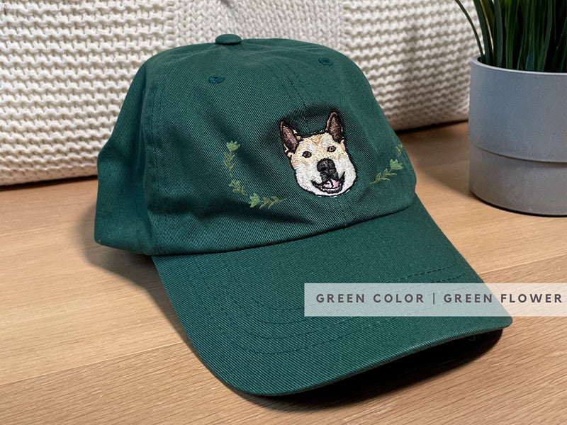 Custom EMBROIDERED Pet Hat Using Pet Photo Personalized Dog Hat Cat Hat