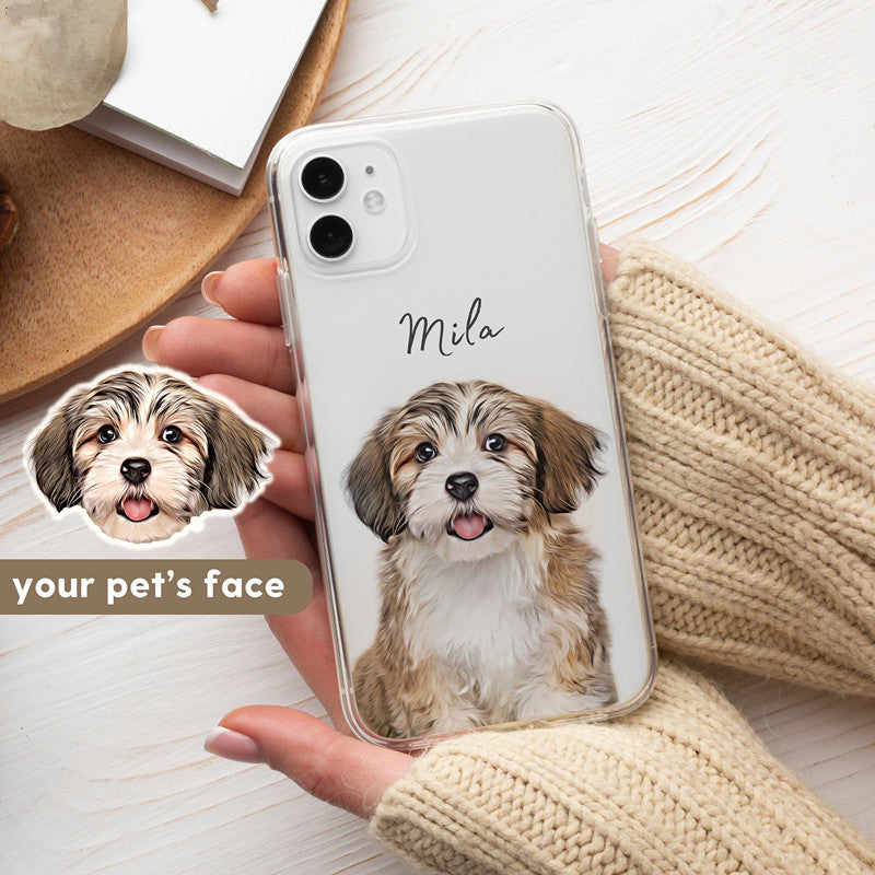 Custom Pet Phone Case Using Pet Photo + Name