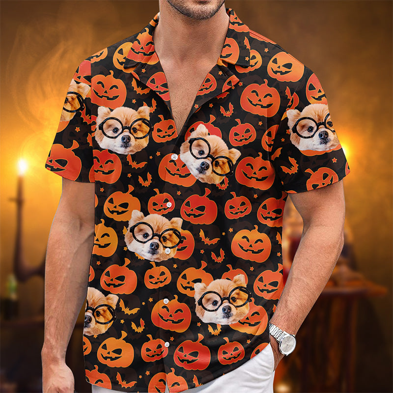 Custom Pet Photo You Are The Cutest Pumpkin In The Patch Hawaiian Aloha Shirt - Halloween Gift