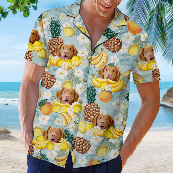 Tropical Fruit Pattern - Dog & Cat Personalized Custom Unisex Hawaiian Shirt  - Summer Vacation Gift, Gift For Pet Owners