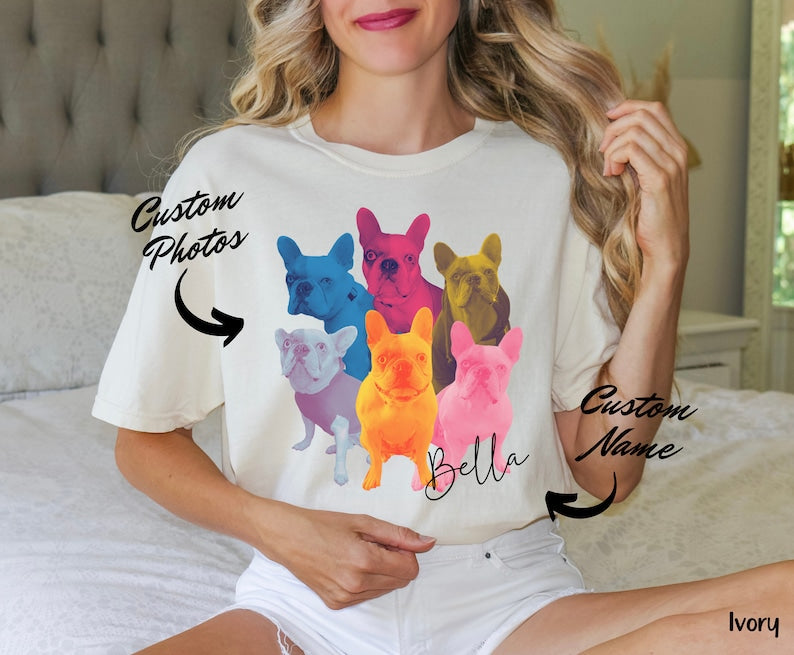 Custom Pet Portrait Shirt, Vintage Pet Photo Shirt, Nostalgic Dog Portrait Tee Hoodie Sweatshirt