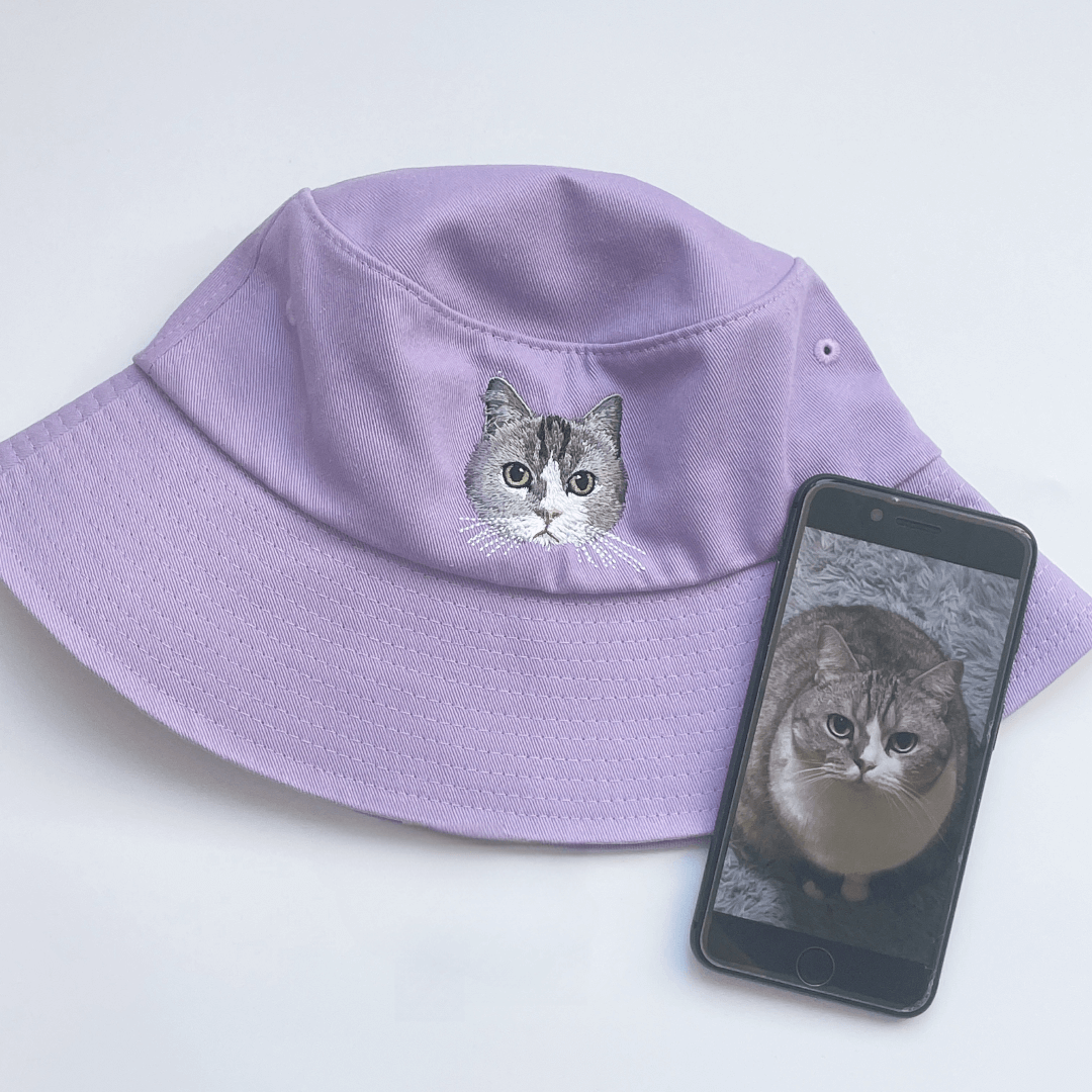 Personalized Embroidered Pet Photo Bucket Hat