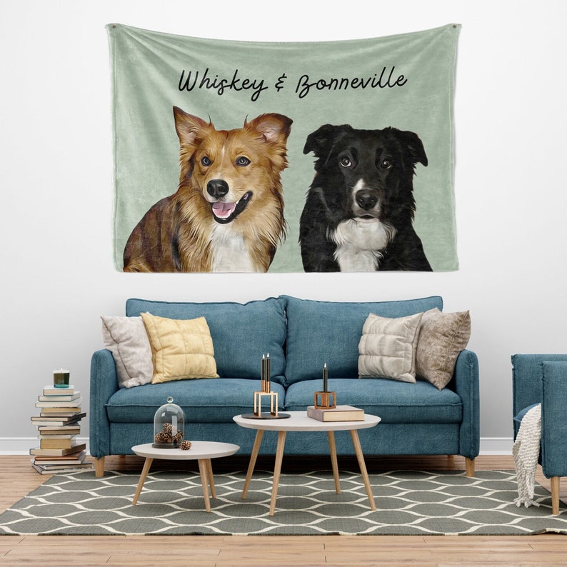 Custom Tapestry from your favorite photo, Custom Wall Decor Tapestry Art for Pet Memorial, Wedding Party Backdrop