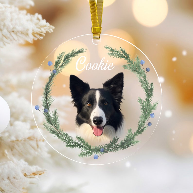 Personalized Pet Ornament, Custom Dog Christmas Ornament, Pet Ornament Using Photo