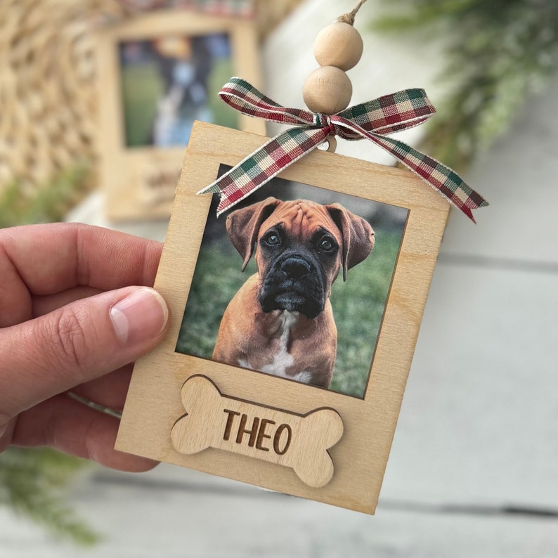 Personalized Pet Photo Frame Ornament Christmas Ornament New Puppy Gift