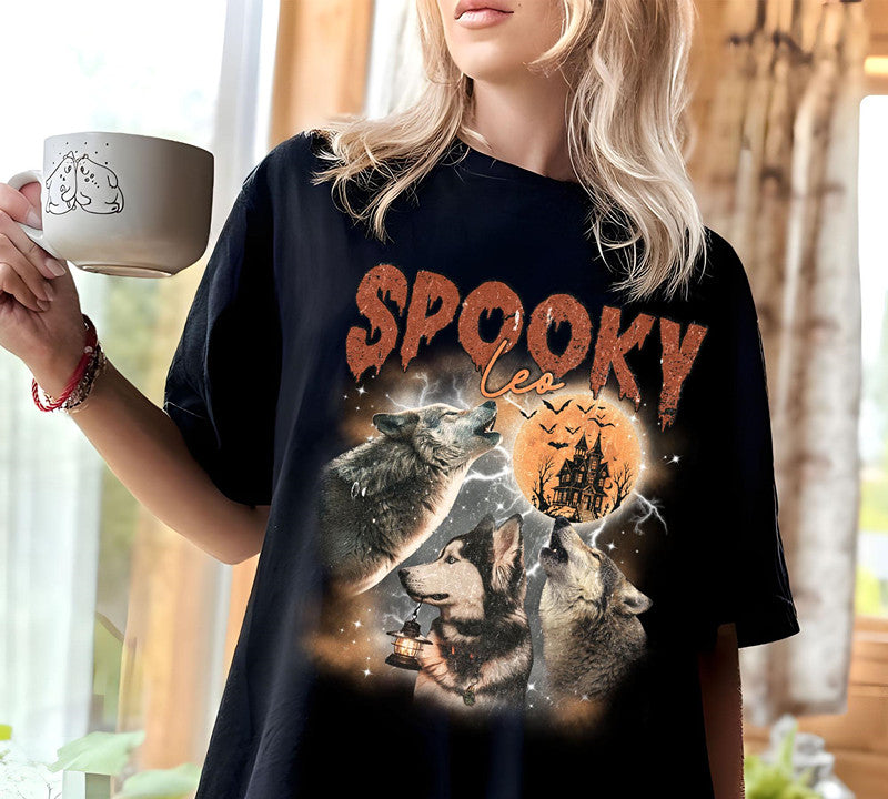 Spooky Personalized T-Shirt/Hoodie/Crewneck, Bootleg Rap Dog Shirt For Halloween