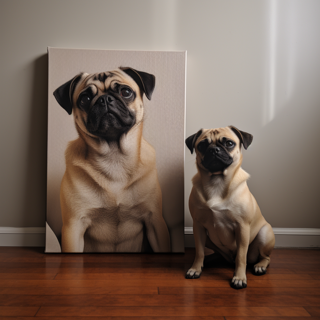 Modern Canvas Custom Canvas Wall Art Pet Portrait Personalized Dog Canvas Wall Art