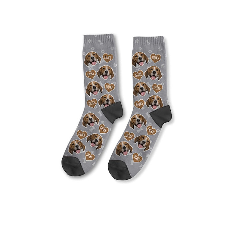 Personalized Face Socks, Custom Pet & Name Socks , Personalized Socks