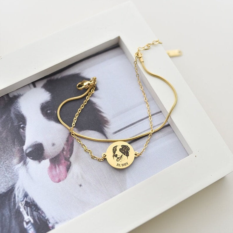 Custom Dog Charm Bracelet Personalized Pet Jewelry