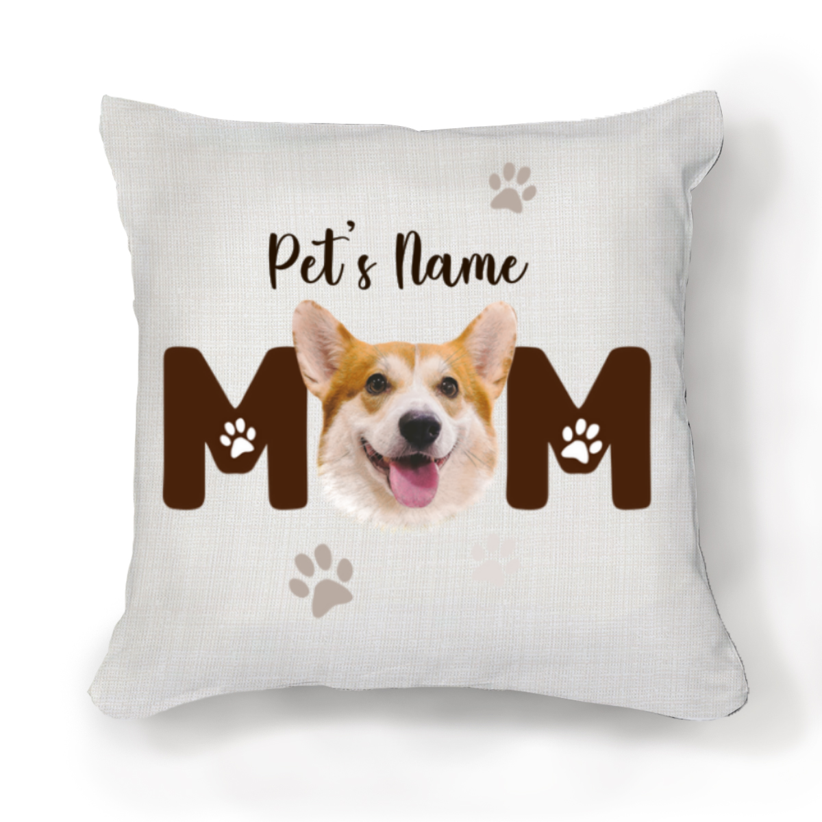 Personalized Dog Mom Pillow With Dog Face, Dog Mom Gift