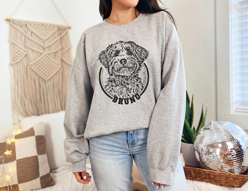 Custom Pet Sweatshirt From Photo, Your Pet Photo Print T-shirt Sweatshirt Hoodie